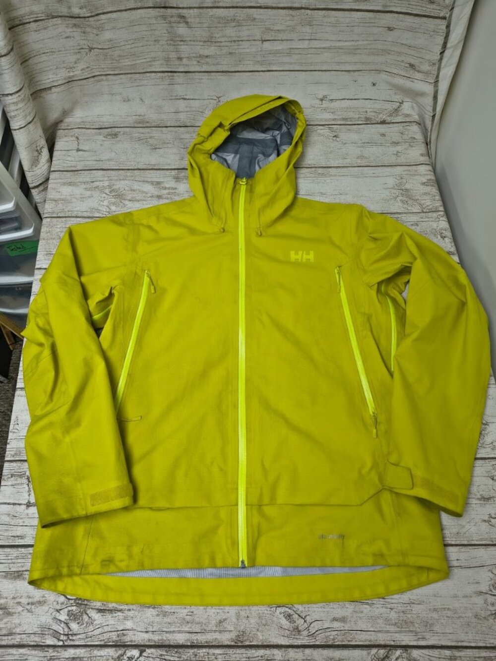 Men's Helly Hansen Professional Verglas Infinity Green Rain Shell Jacket Sz 2XL